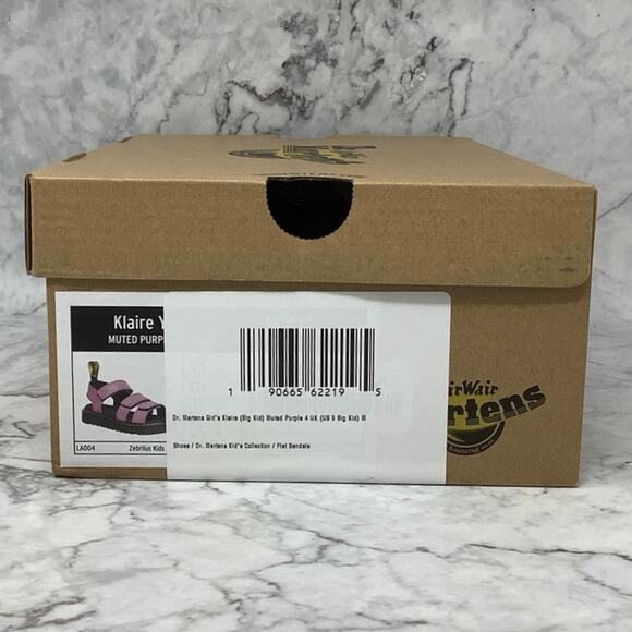 Dr. Martens Girl's Sz 5M Muted Purple Klaire Leather Sandals Ankle Strap K10-7 - Picture 8 of 10